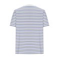 thumbnail image 5 of Rezuofi 1 Pcs Womens Short Puff Sleeve Tops Striped Color Block Summer T Shirt Trendy Casual Crew Neck Basic Tee, 5 of 6