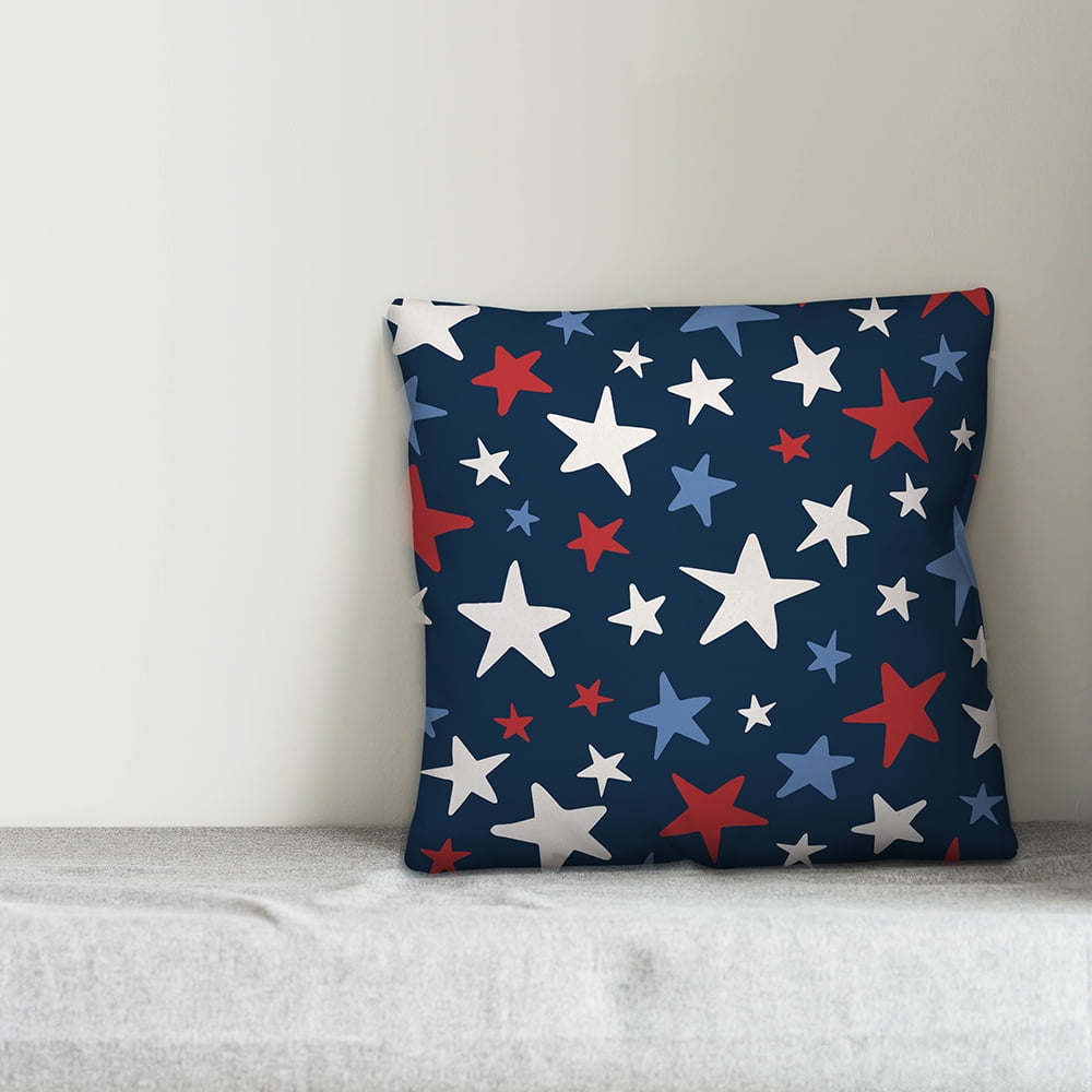 Creative Products Red White and Blue Stars 16x16 Indoor / Outdoor Pillow