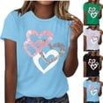 thumbnail image 1 of Sentmoon Hauts Tendance Chemisiers pour Femmes Mode Décontractée pour Dames Chemise Imprimée à Col Rond à Manches Courtes Ravissante pour un Usage Quotidien Décontracté S, 1 of 5
