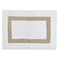 thumbnail image 3 of Better Trends Bathroom Rugs Mat 100% Cotton Soft Bath Rug Water Absorbent Reversible Washable for Bathroom Floor Decor, Laundry Room 21" x 34" Hotel Collection - White/Sand, 3 of 3