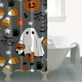 thumbnail image 4 of Halloween Cute Ghosts with Boo Shower Curtain 36"x72" ,Bathroom Decorative Shower Curtains Set with 12 Hooks,Modern Waterproof Washable Shower Curtain, 4 of 6