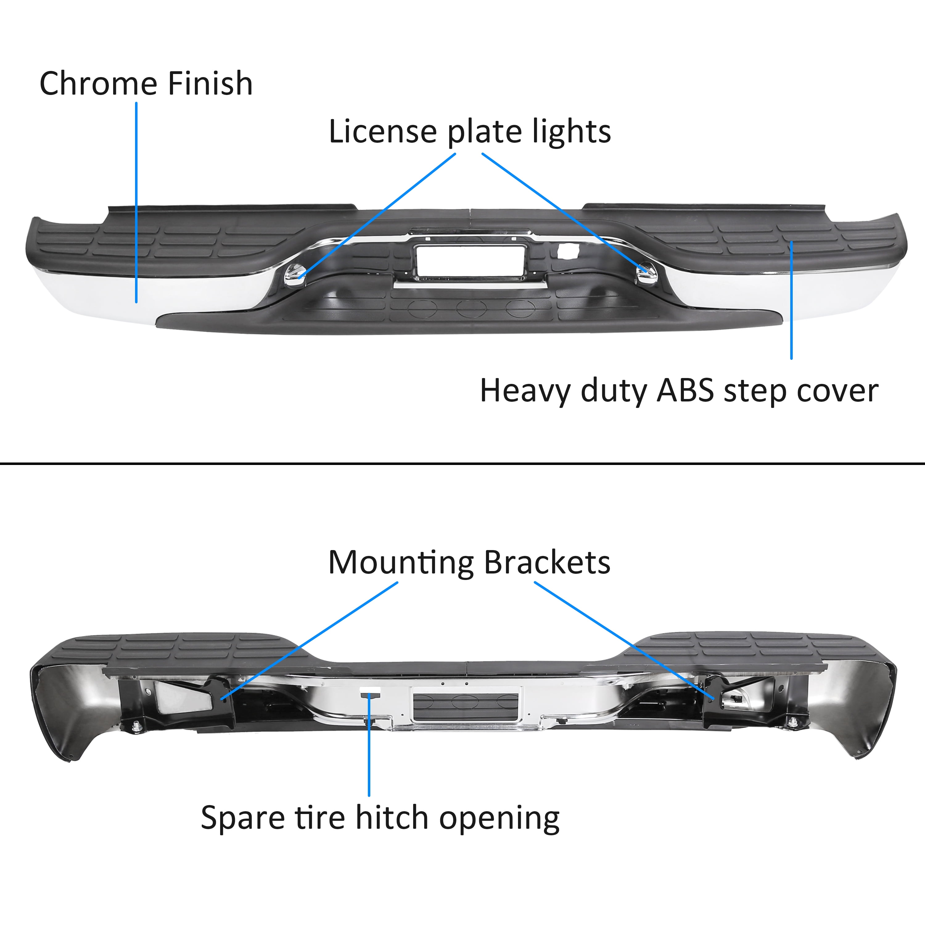 Kojem Rear Bumper Step for 1999-2007 GMC Chevrolet Silverado