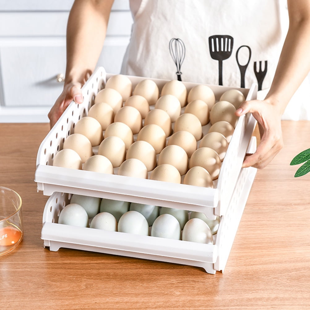 Masteelf  Egg Container Refrigerator Crisper Organizer Kitchen Drawer for Fridge