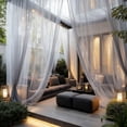 thumbnail image 3 of Rosnek Large Size Outdoor Mosquito Netting Curtain, DIY Cut to Size High Density Airy Mesh Net Outdoor Sheer Curtains for Patio Gazebo Porch Pergola, Rod Pocket 1 Panel (10.5 x 7 ft, Gray), 3 of 8