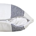 thumbnail image 3 of Laddha Home Designs Handwoven Geometric Striped Cotton Throw Pillow Cover - 20" - Navy Blue and, 3 of 8