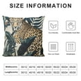 thumbnail image 5 of PRATYUS   Square Throw Pillow Covers Cheetah Palm Leaves Jungles Wild Animals Fantastic Invisible Zipper Pillow Cover for Bedroom Sofa Coffee Shop Decoration White, 5 of 5