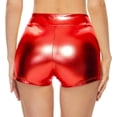 thumbnail image 4 of HSHDLDF Womens Metallic Booty Shorts High Waisted Shiny Rave Bottoms for Dance Festival Costumes, 4 of 4