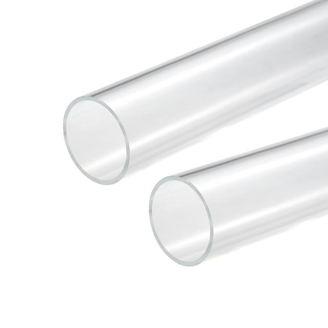 Unique Bargains Tuyau Acrylique Transparent Rigide Tube Rond 41mm ID 45mm OD 10 Pieds pour Lampes et Lanternes, Système de Refroidissement par Eau 2 Pcs