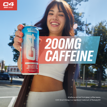 C4 ENERGY C4 SMART ENERGY DRINK, CHERRY BERRY LIME FLAVOR, ZERO SUGAR, CARBONATED, 12 OZ CAN (12 PACK)