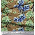 thumbnail image 3 of Soimoi Poly Georgette Fabric Rabbit,Lilac & Pansy Floral Decor Fabric Printed Yard 52 Inch Wide, 3 of 3