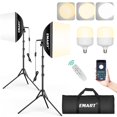 thumbnail image 1 of Kit de iluminación fotográfica Softbox EMART 16x16 50W LED, 1 of 8