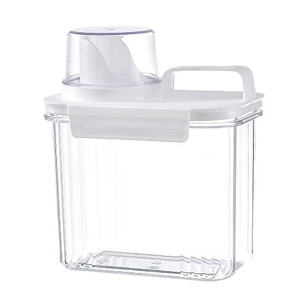 Dispensador de suavizante de telas, contenedor de lavandería, detergente transparente para comida para mascotas 1500ml