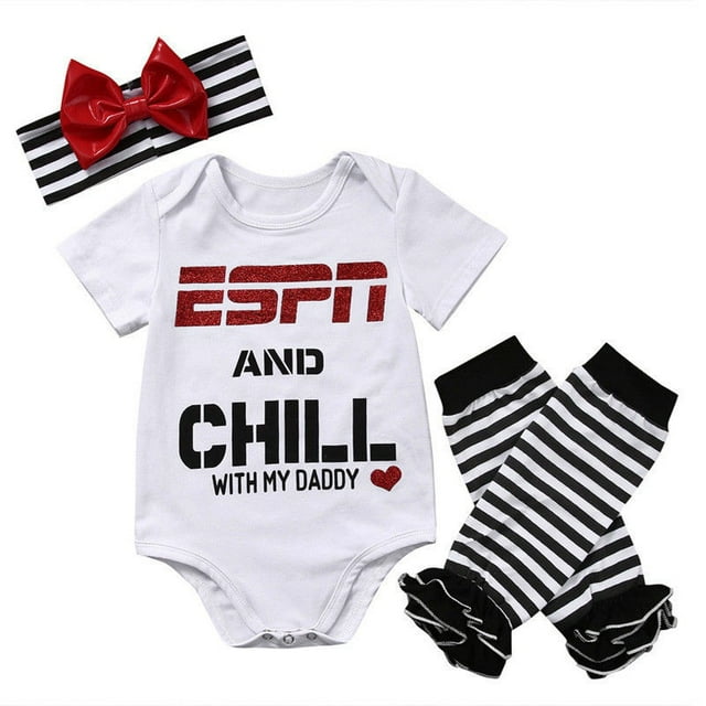 Newborn Baby Girls Romper Bodysuit Tops Headband Summer Clothes