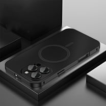 Magnetic Case for iPhone 16 Pro Compatible with Mag-Safe, Aluminum Alloy Metal Phone Case with Camera Lens Protector, Shockproof Secure Buckle Non-Slip Cover for iPhone 16 Pro, Titaniumblack