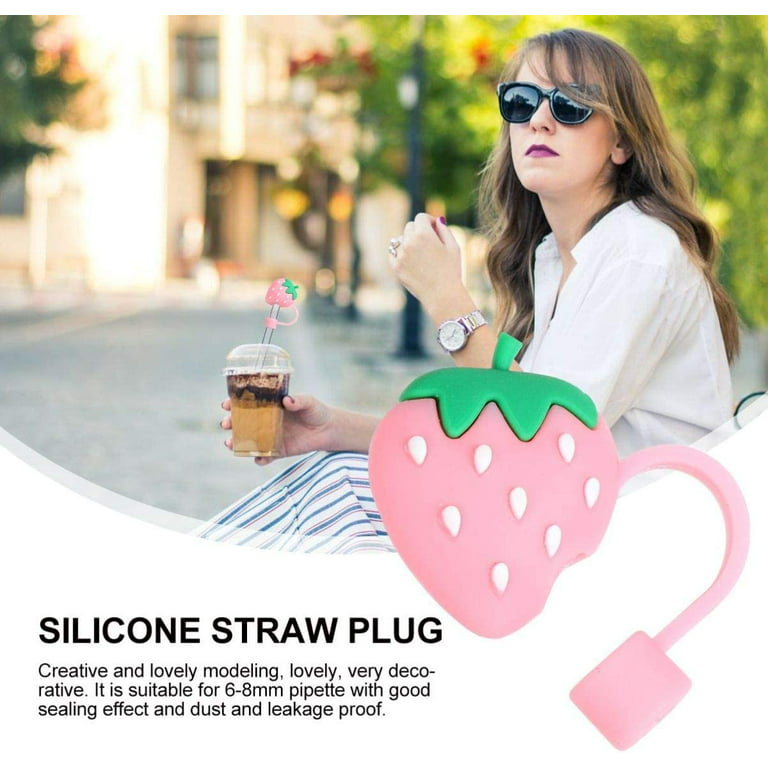 Straws Anti Rattle Grommets 2pcs Silicone Straw Tips Cover Cute Strawberry  Reusable Drinking Straw Tips Lids Plugs Cap Protector For Juice Milk Tea  Wine Cooler Beverage Rubber Straw Tips 
