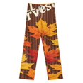 thumbnail image 3 of Thanksgiving Pumpkins Fall Leaves Pajama Pants Loose Pajamas Female Breathable Home Trousers Leisure Sleeping Pants Large Size, 3 of 6