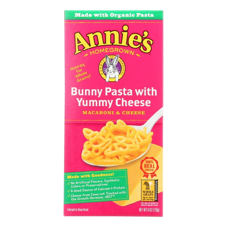 Annies Homegrown Macaroni And Cheese - Organic - Bunny Pasta With Yummy  Cheese - 6 Oz - Case Of 12 