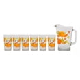thumbnail image 1 of Jgo de Jarra para Agua con 6 Vasos Vidrio Crisa Naranjas Crisa 1710111, 1 of 2