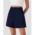thumbnail image 3 of Shorts PRETTYGARDEN 2025 de Tiro Alto y Pierna Ancha Azul Talle S, 3 of 6