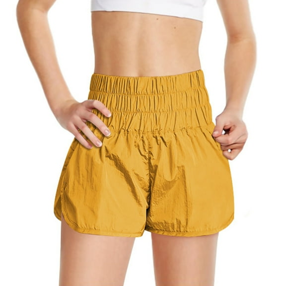 XXWXYD Youth Girls Athletic Shorts Soccer Basketball Workout Shorts High Elastic Gym Shorts for Teen Girls Sports Training Age 8-16 Years