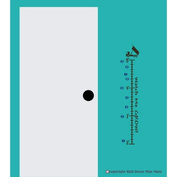 Dump Truck Growth Chart Boys Wall Sticker Decal 2FT - 5FT - Chocolate Brown Chocolate Brown