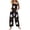 #01Black, variant on Neon Rainbow Pumpkin Bat Star Halloween Women Overalls, Sleeveless Square Neck Loose Wide Leg Jumpsuit with Pockets, Rayon Linen Blend Purple L