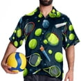 thumbnail image 4 of Tennis Men's Button Down Casual Hawaiian Print Short Sleeve Summer Beach Shirt, 4 of 6