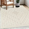 thumbnail image 6 of Hauteloom Diza Living Room, Bedroom Patio Outdoor Area Rug - Beige, Brown, Gray - 6'7" x 9', 6 of 9