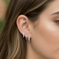 thumbnail image 3 of 4 Pairs Silver Plated Huggie Hoop Earrings Set for Women – Hypoallergenic Lightweight Small Hoop Earrings Jewelry Gift for Womens, 3 of 5