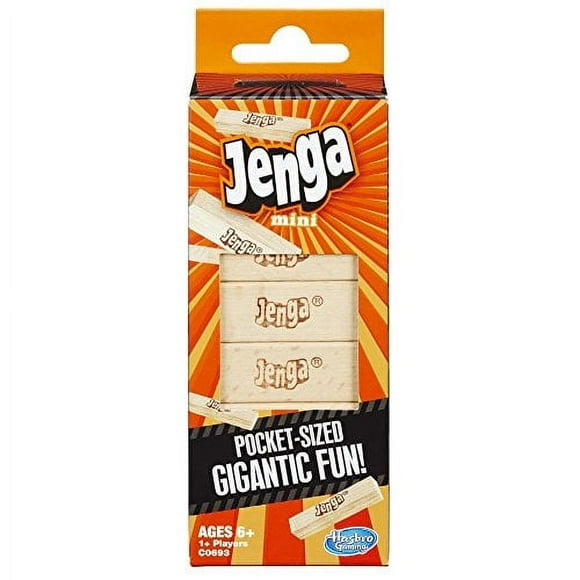 Versión Mini Pocket de Jenga Game Hasbro Gaming para niños