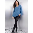 thumbnail image 3 of Roaman's Women's Plus Size Embellished Pullover Sweater With Blouson Sleeves, 3 of 3