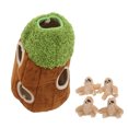 thumbnail image 1 of Juguetes interactivos para perros que se esconden y buscan: rompecabezas con forma de perezoso y agujero en el árbol, juguetes de peluche para perros que se esconden y chirrían., 1 of 14