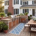 thumbnail image 4 of Safavieh Courtyard Becky Geometric Indoor/Outdoor Runner Rug, Blue/Beige, 2'3" x 6'7", 4 of 15