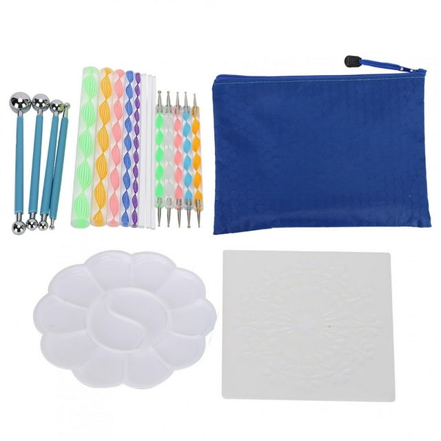 20Pcs Mandala Dotting Tools Set DIY Art Rock Dot Stencil Tray Painting Accessories