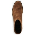 thumbnail image 3 of DOLCE VITA Womens Brown Pull Tab Goring Padded Linny H2o Round Toe Block Heel Leather Heeled Boots 6, 3 of 5