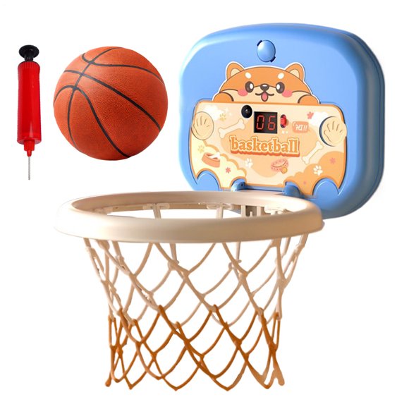 Chesmono Basketball Hoop Mini Basketball Hoop Set for Kids Interactive Wall Mounted Ball Sports Toy with Scoreboard for Home School Living Room Bedroom Girls Boys cute