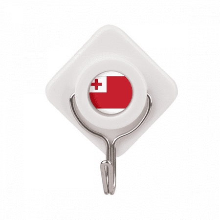 

Tonga National Flag Oceania Country Adhesive Wall Hooks Hanging Self Sticky