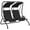 Black, variant on Outsunny 2-Seat Patio Swing Chair w/ Removable Canopy & Cup Holders, Black