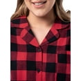 thumbnail image 4 of Fruit of the Loom Women's Beyond Soft Long Sleeve Button Down Flannel Sleepshirt, Sizes S-4X, 4 of 13