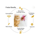 thumbnail image 3 of Feather Teaser Cat Wand Toy With Silicone Collar For Cat Amusement-Pink, 3 of 5