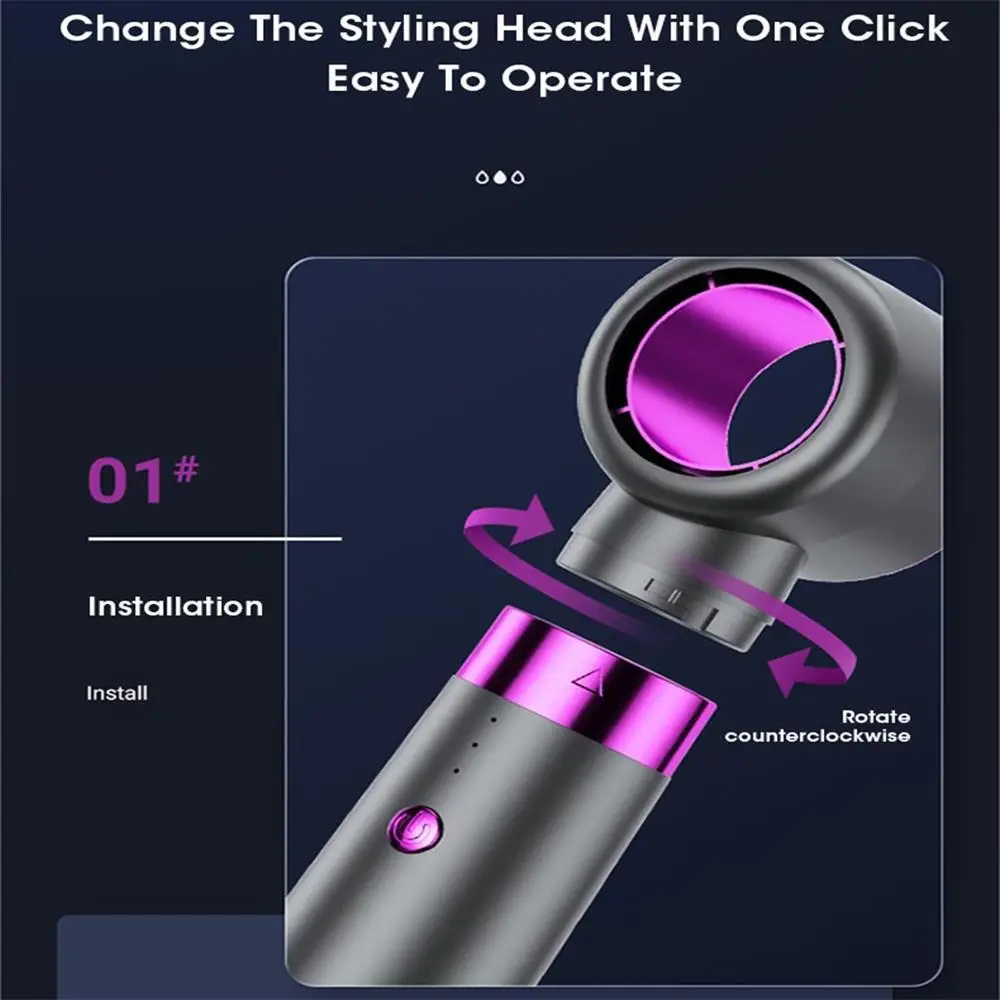 5 in 1 Electric Hair Dryer Hair Straightener Styling Brush Set
