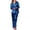 Blue, variant on pajama sets for women 2 piece Womens Satin Pajama Set Long Sleeve Silky Sleepwear Soft Button Down Loungewear Silk Pjs Top with Pants Blue,L