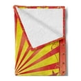 thumbnail image 2 of Circus Soft Flannel Fleece Throw Blanket, Retro Background with Curves Beams and Stars for Flyer or Acrobat Shows in Circus, Cozy Plush for Indoor and Outdoor Use, 50" x 60", Multicolor, by Ambesonne, 2 of 5