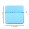 thumbnail image 3 of Magnetic Marker Holder Solid Color Plastic Marker Holder Wall Mount Pen Holder Magnetic Marker Cup Holders for Whiteboard Fridge Home Office 2 grids blue 4.6 In, 3 of 7