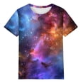 thumbnail image 4 of T-Shirts For Women 3D Galaxy Print T Shirts Glitter Shirts Blouse Fashionable Starry Summer Shirts Round Neck Short Sleeve Tops For Carnival Costumes Womens Tops, 4 of 4