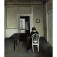 thumbnail image 2 of Vilhelm Hammershøi 15x17 Gold Ornate Wood Frame and Double Matted Museum Art Print Titled - Interior with Ida&nbsp;In a White Chair, 2 of 4