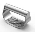thumbnail image 3 of Stainless Steel Garlic Press Rocker with Green Silicone Peeler and Cleaning Brush & Coffee Spoon, 3 of 8
