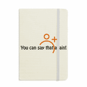 Allow Comtment Language Habits Notebook Official Fabric Hard Cover Classic Journal Diary