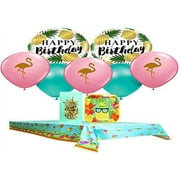 Pineapple & Flamingo Party Pack 16 Guest Plus BALLOONS