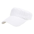 thumbnail image 2 of Women's Sun Visor Hat, Open Top Breathable Sports Cap for Summer Outdoor Activities, UV Protection Wide Brim Sun Hat for Golf and Tennis White, 2 of 4